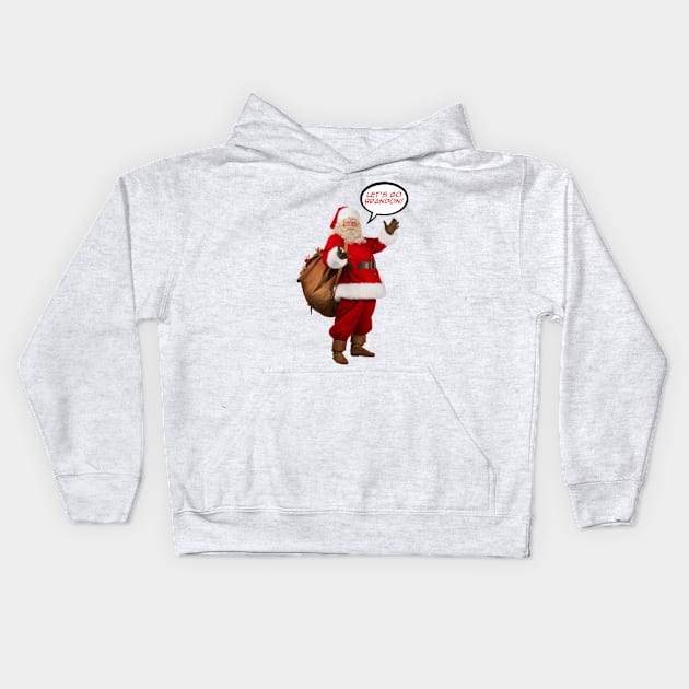 Santa Hates Biden Double Sided T Kids Hoodie by Tainted